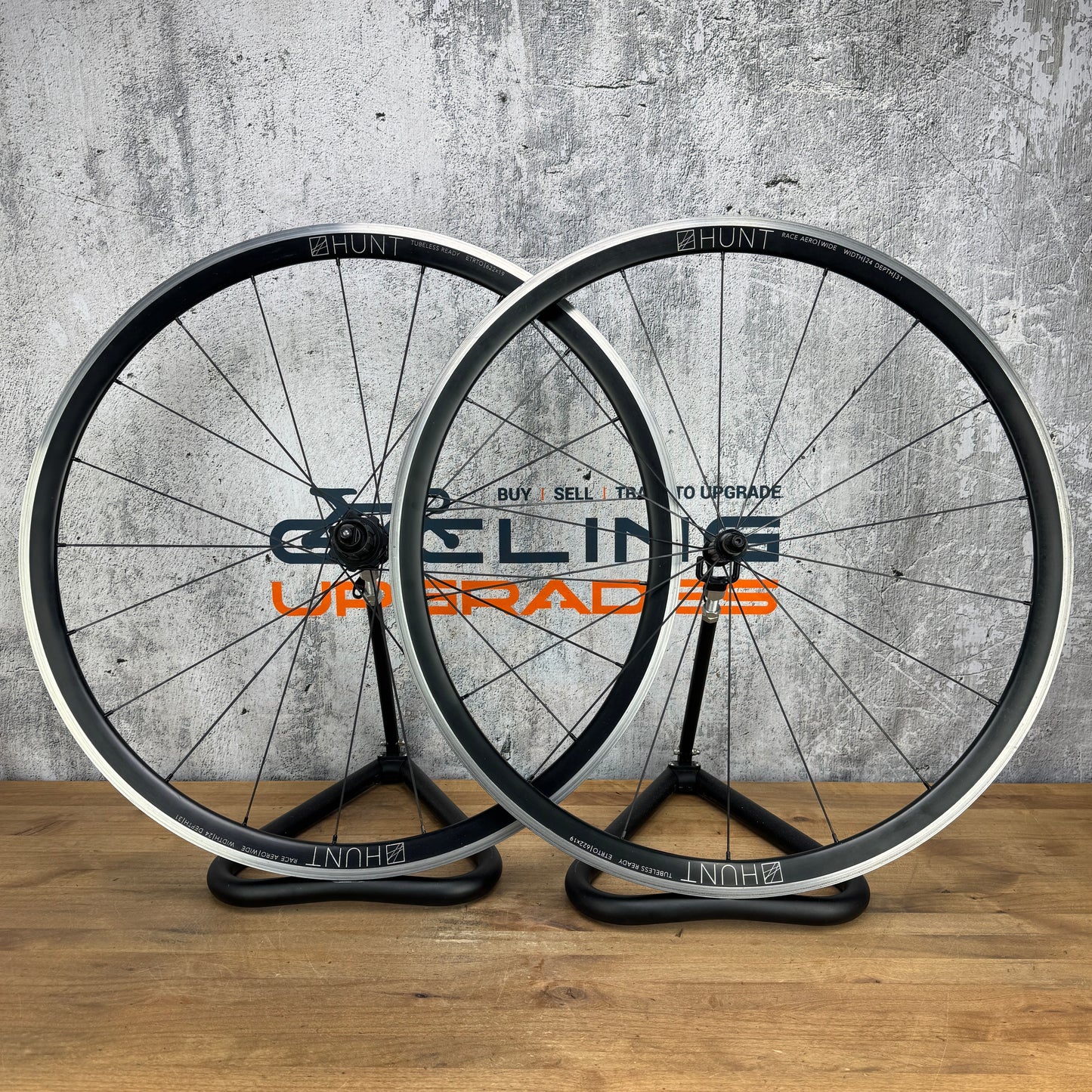 Hunt Race Aero Wide Alloy Disc Brake Tubueless Bike Wheelset 700c 1512g