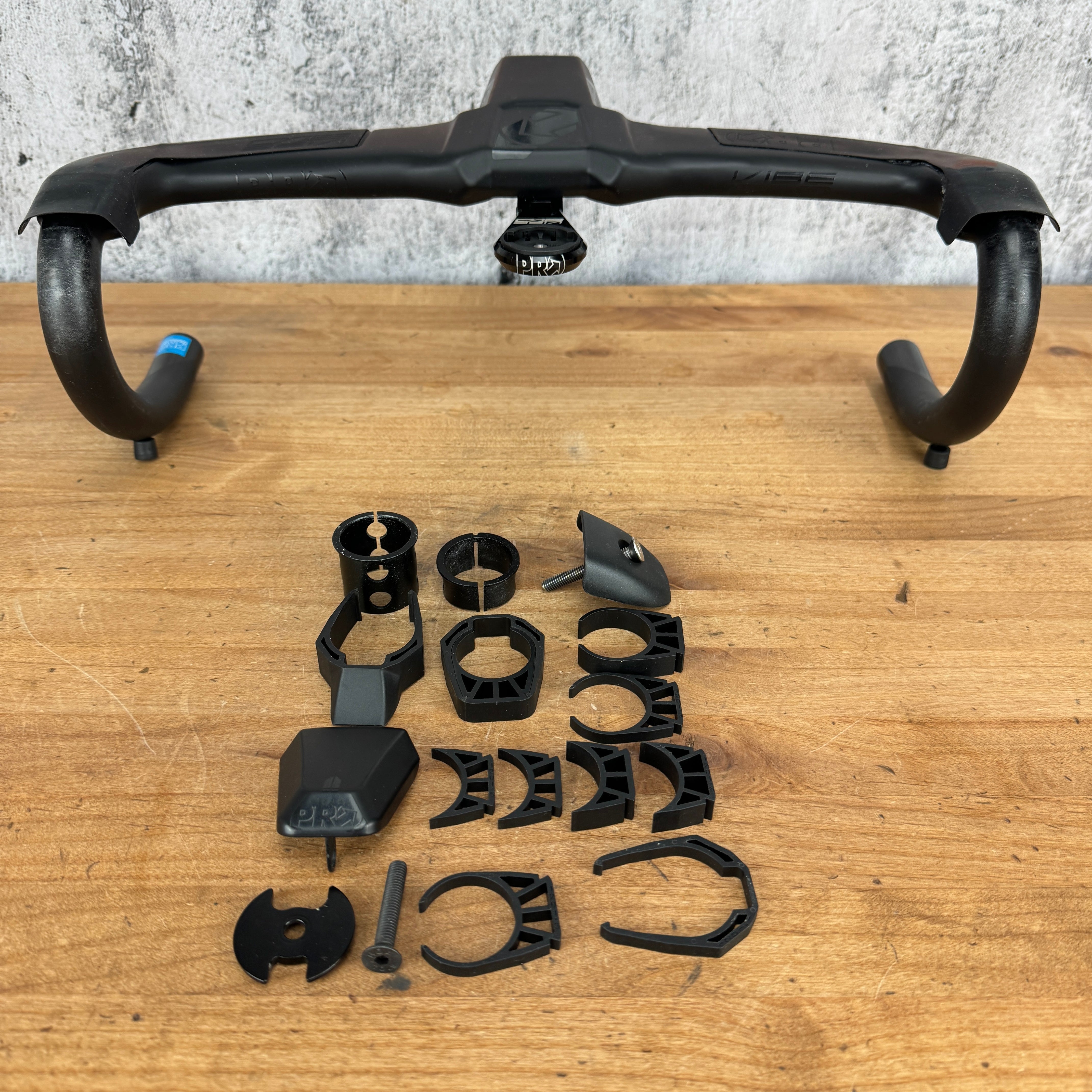 Low Mile Shimano Pro Vibe Evo 38cm x 105mm Integrated Handlebar w K CyclingUpgrades