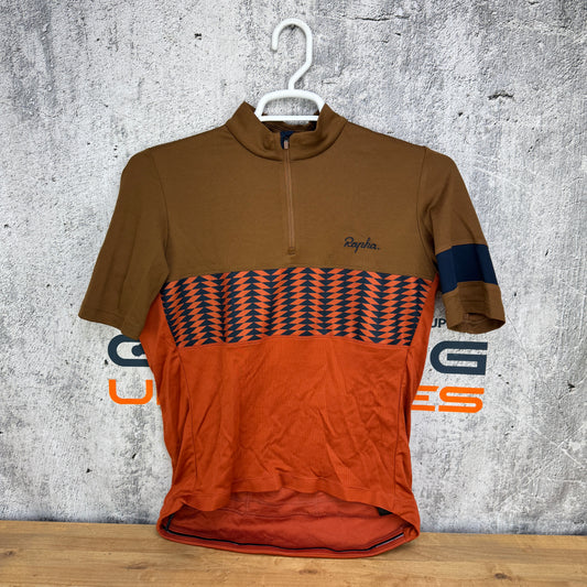 Worn Once! Rapha Miercoles 10 Mayo 89 Brown/Orange Men's Large Cycling Jersey