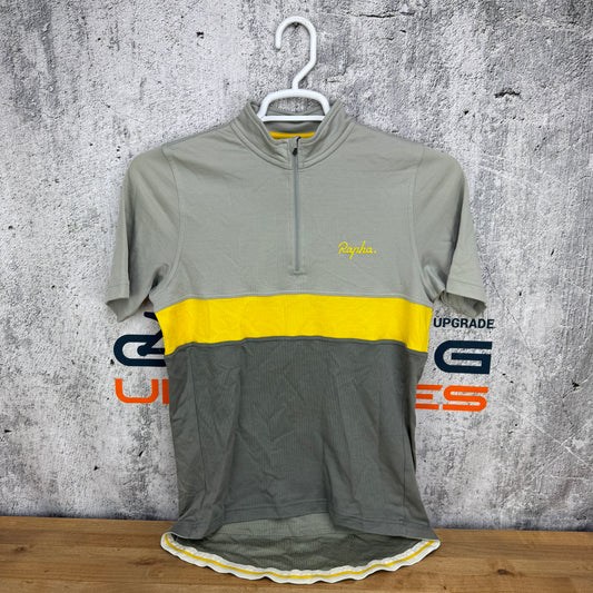 Rapha Short Sleeve Merino Wool Blend Men's Large Grey Cycling Jersey
