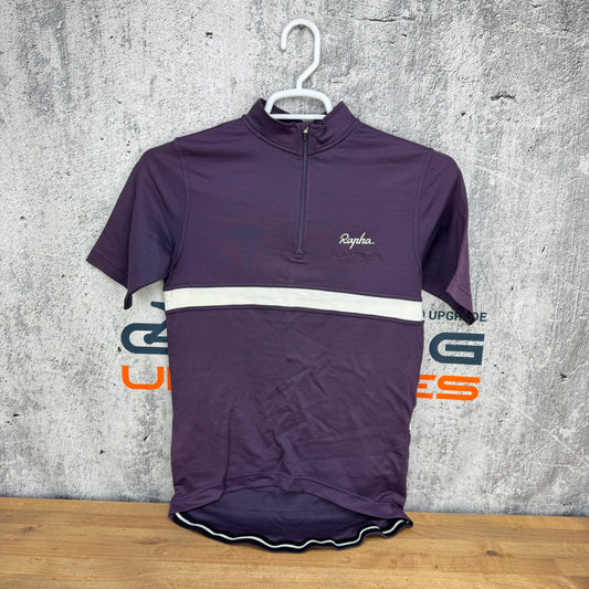 Worn Once Rapha Short Sleeve Merino Wool Blend Men's Large Purple Cycling Jersey