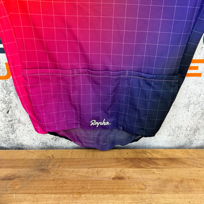 New! Rapha Classic Flyweight Print Men's Medium Short Sleeve Fade Cycling Jersey