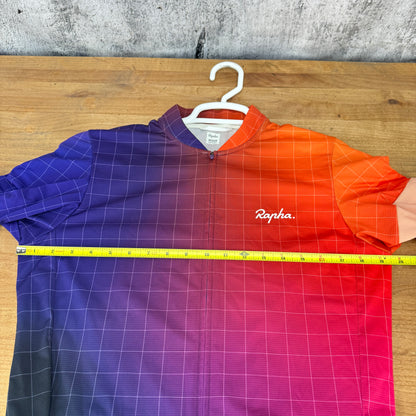 New! Rapha Classic Flyweight Print Men's Medium Short Sleeve Fade Cycling Jersey