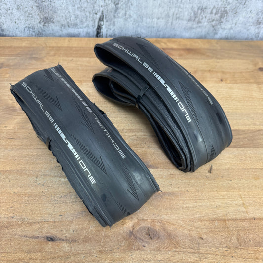 Low Mile! Pair Schwalbe One 700c x 28mm Clincher Bike Tires 725g