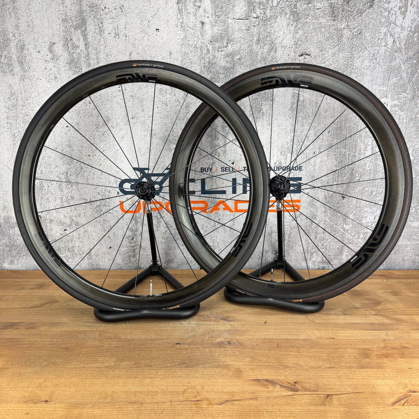 Enve SES 3.4 Carbon Tubular Wheelset 700c Rim Brake Tune Hubs + Continental