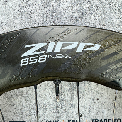 Zipp 858 NSW Carbon Tubeless Disc Brake TT/Tri Rear Wheel 700c 928g