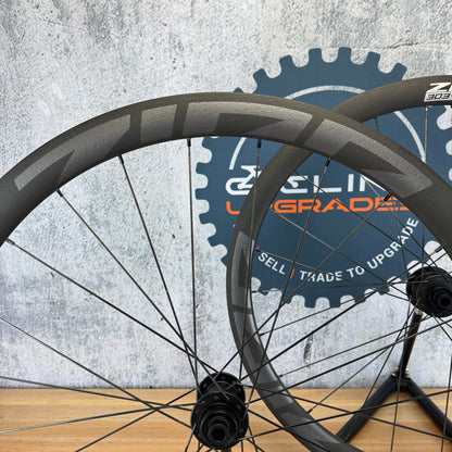 Mint! Zipp 303 Firecrest ZR1 DB Carbon Tubeless Hookless Disc Wheelset 700c 1416g