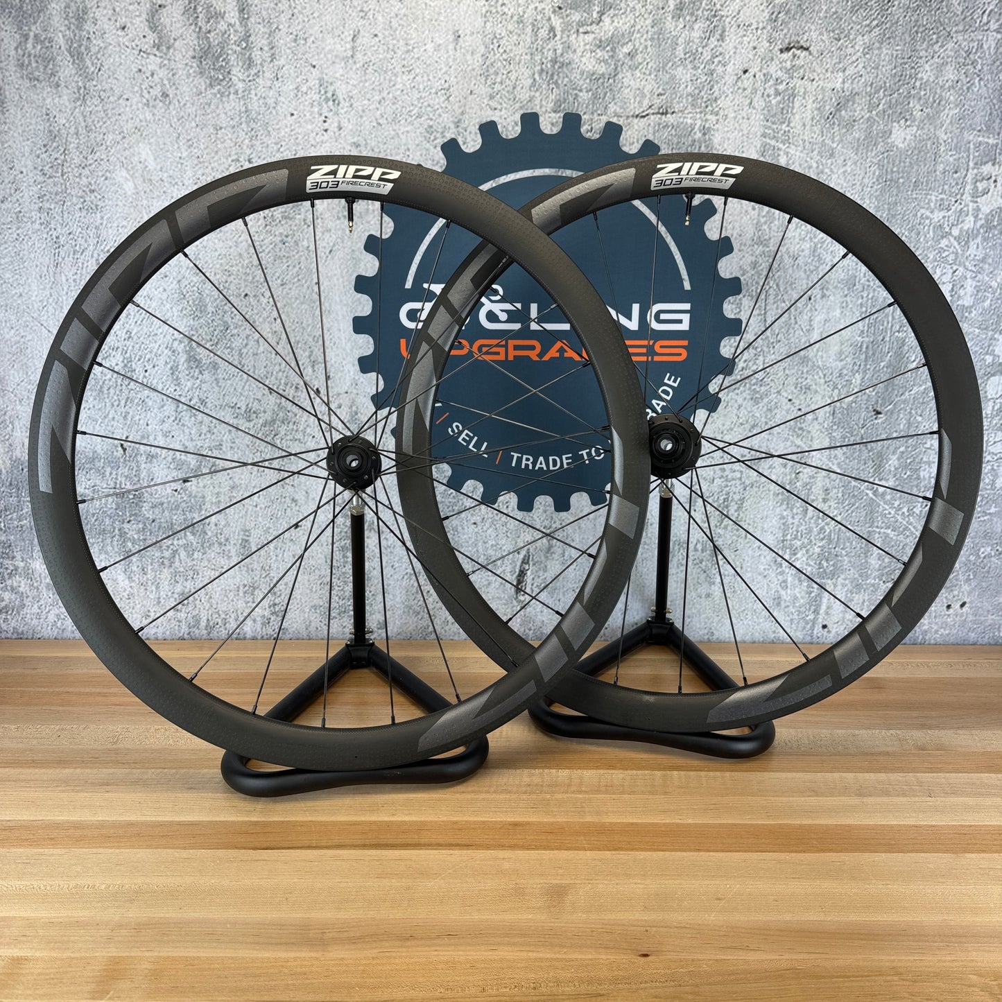 Mint! Zipp 303 Firecrest ZR1 DB Carbon Tubeless Hookless Disc Wheelset 700c 1416g