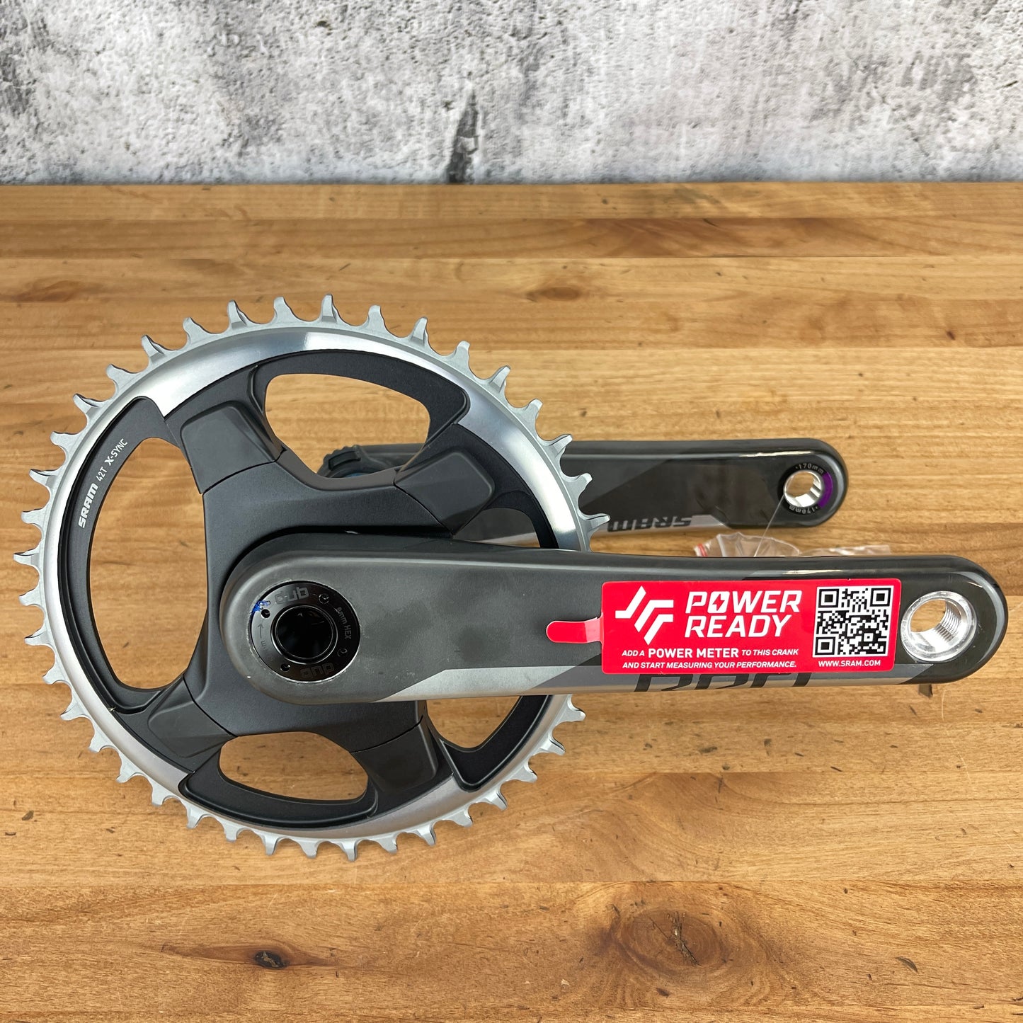 New! SRAM Red AXS DUB 170mm X-Sync 1X 42t 12-Speed Carbon Crankset 510g
