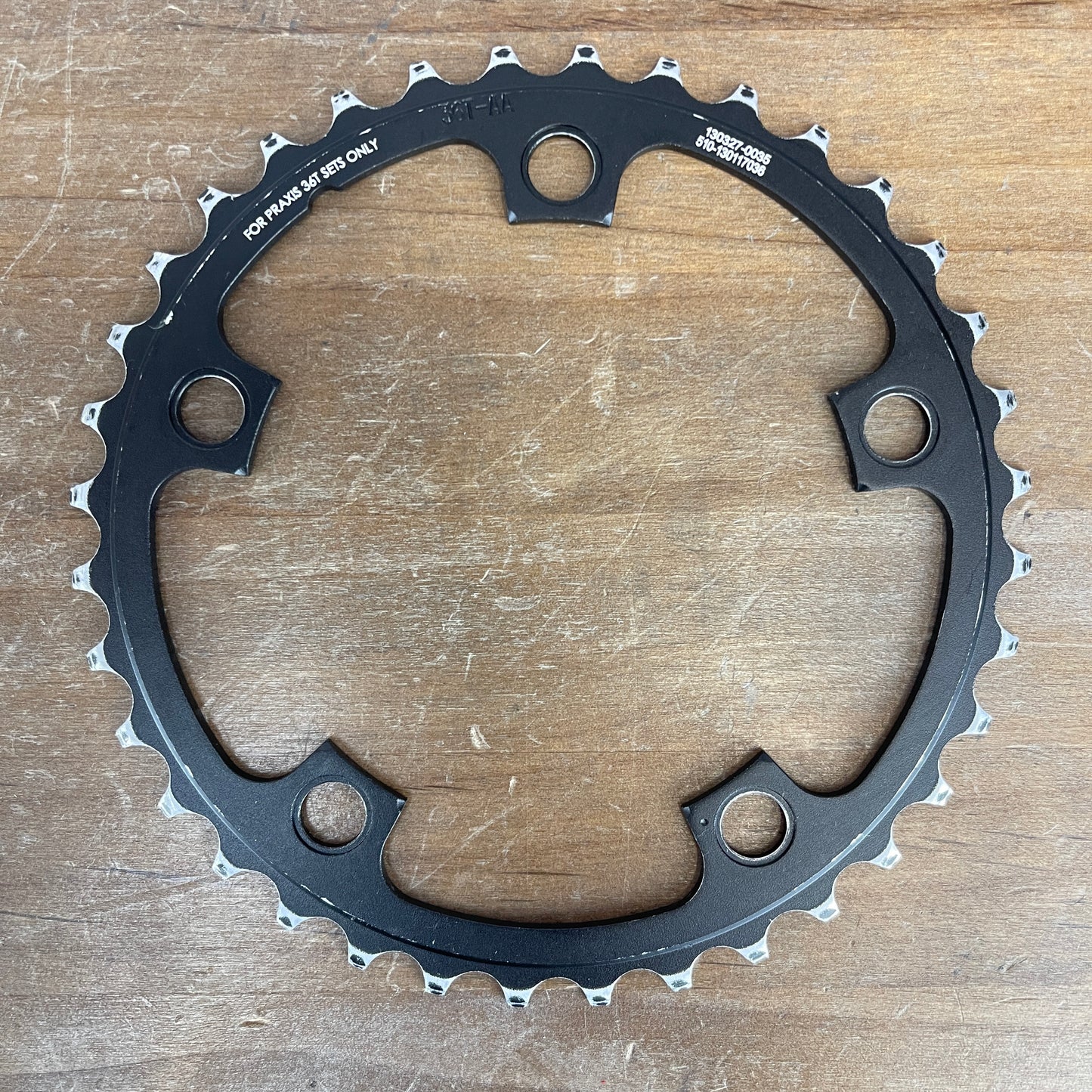 PraxisWorks Leva Time 46/36t 5-Bolt 110 BCD Road Bike Pair 2x Chainrings 142g