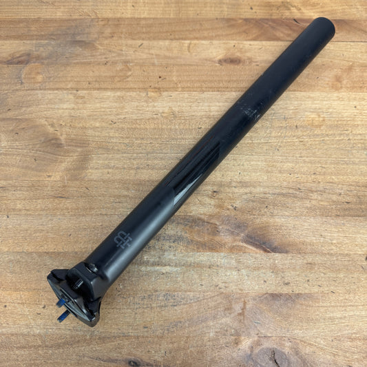 Low Mile!  Black Inc  400mm x 31.6mm Zero Setback Carbon Bike Seatpost 206g