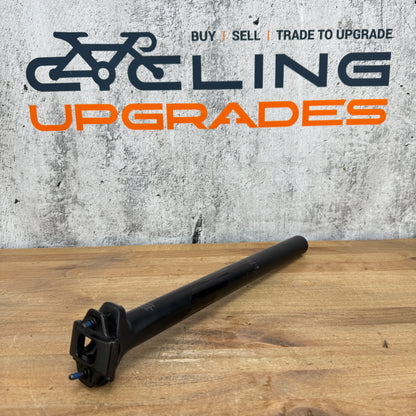 Low Mile!  Black Inc  400mm x 31.6mm Zero Setback Carbon Bike Seatpost 206g