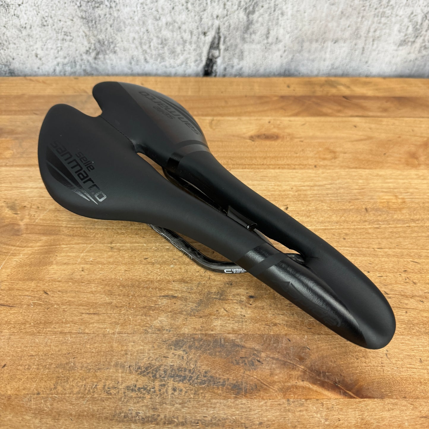 Low Mile! Selle San Marco Aspide FX Narrow 132mm 7x9mm Carbon Rails Bike Saddle
