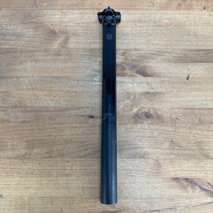 Low Mile!  Black Inc  400mm x 31.6mm Zero Setback Carbon Bike Seatpost 206g