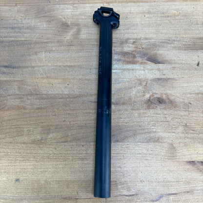 Low Mile!  Black Inc  400mm x 31.6mm Zero Setback Carbon Bike Seatpost 206g