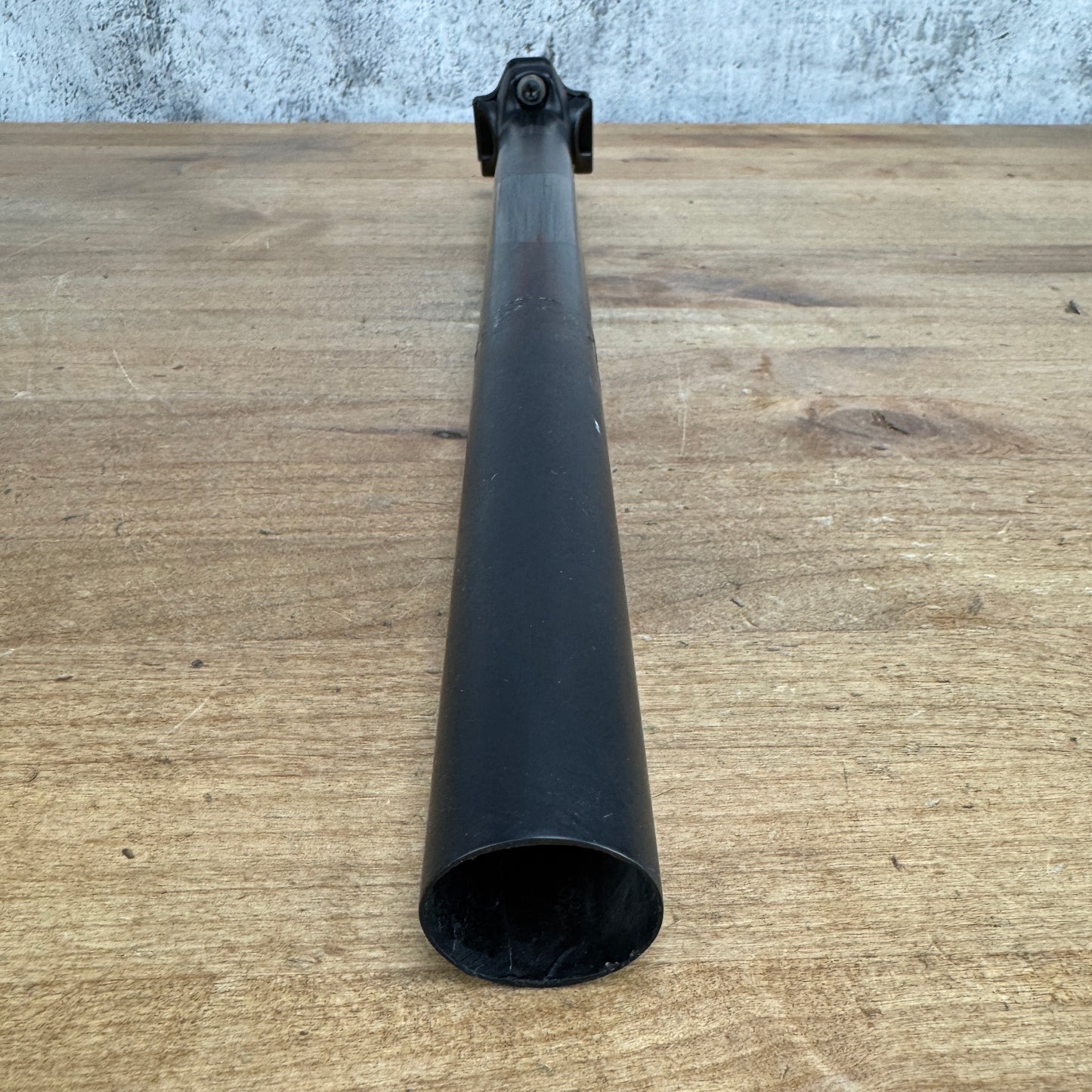 Low Mile!  Black Inc  400mm x 31.6mm Zero Setback Carbon Bike Seatpost 206g