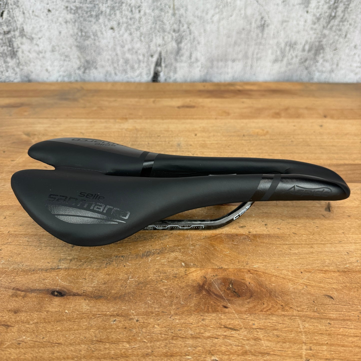 Low Mile! Selle San Marco Aspide FX Narrow 132mm 7x9mm Carbon Rails Bike Saddle
