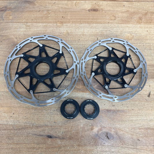 Low Mile! SRAM CLX Centerline Center Lock 180/160mm Bike Disc Brake Rotors 278g