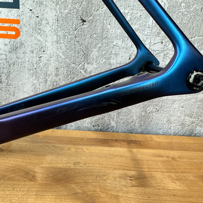 2021 Basso Diamante SV 61cm Carbon Disc Frameset Matt Aurora + Levita Barstem