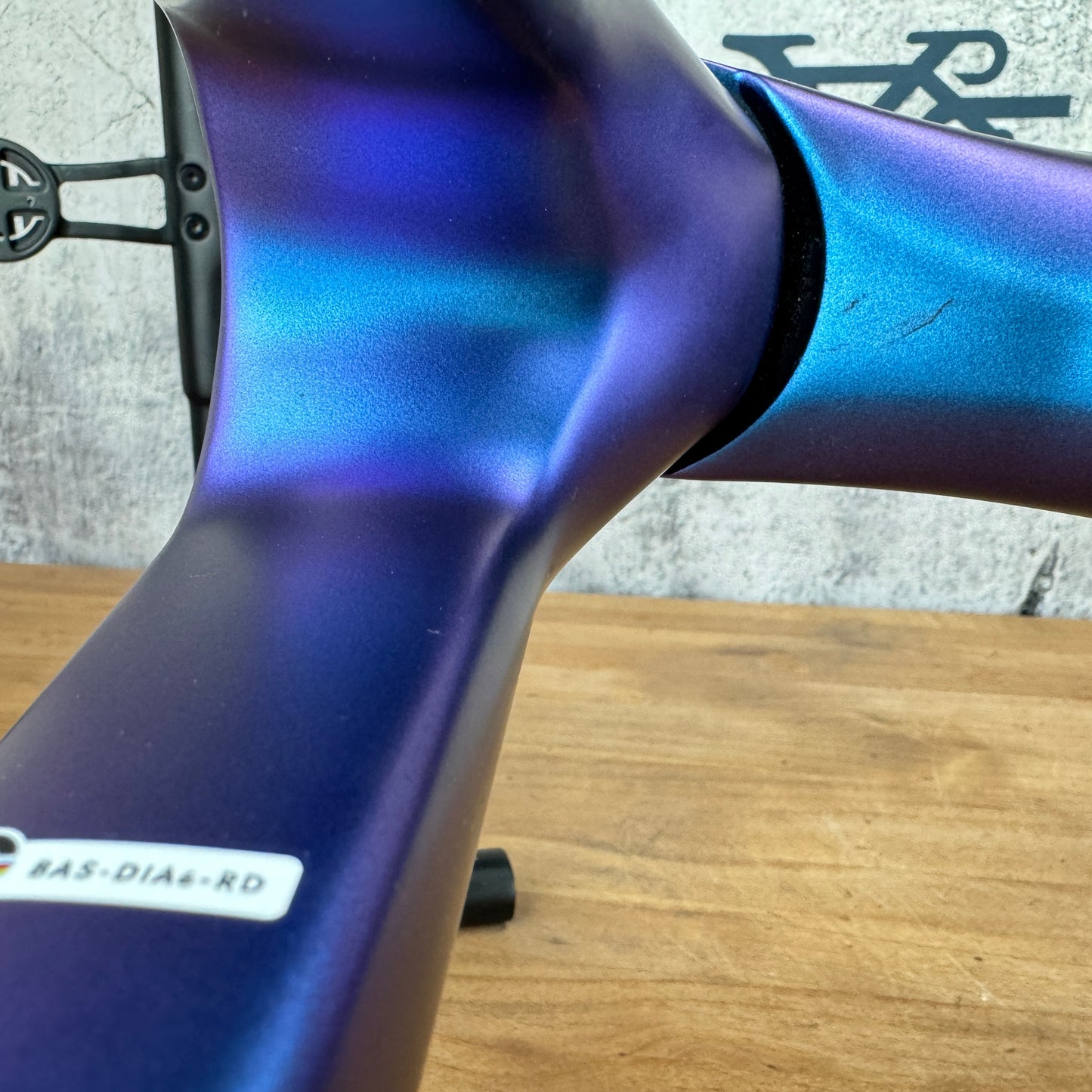 2021 Basso Diamante SV 61cm Carbon Disc Frameset Matt Aurora + Levita Barstem
