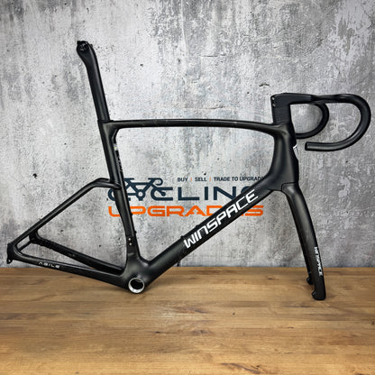 Low Mile! Winspace Agile XL 57.5cm Carbon Disc Brake Frameset 700c 2306g