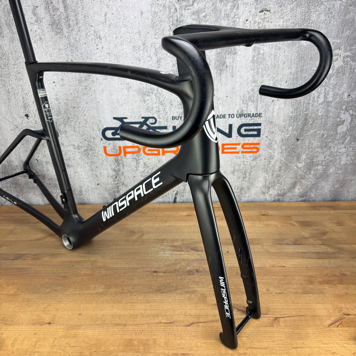 Low Mile! Winspace Agile XL 57.5cm Carbon Disc Brake Frameset 700c 2306g