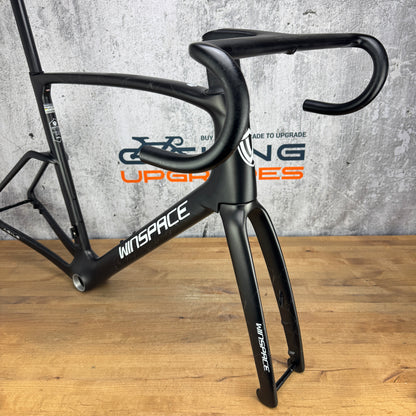 Low Mile! Winspace Agile XL 57.5cm Carbon Disc Brake Frameset 700c 2306g