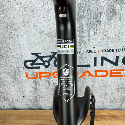 Low Mile! Winspace Agile XL 57.5cm Carbon Disc Brake Frameset 700c 2306g