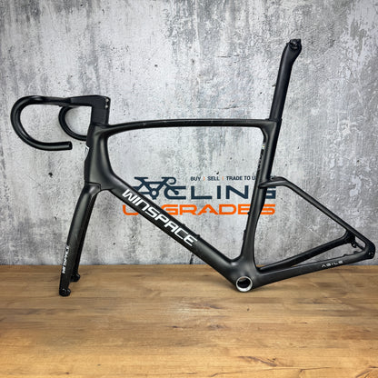 Low Mile! Winspace Agile XL 57.5cm Carbon Disc Brake Frameset 700c 2306g