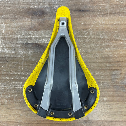 New Takeoff! 1987 San Marco Regal Girardi Yellow Perforated Saddle Cast Alloy Rails