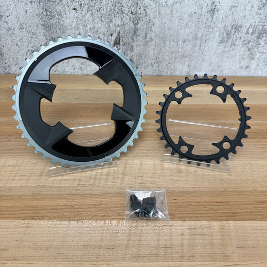 New Takeoff! SRAM Rival AXS D1 4-Bolt 96BCD 12-Speed 43/30t Bike Chainring Set