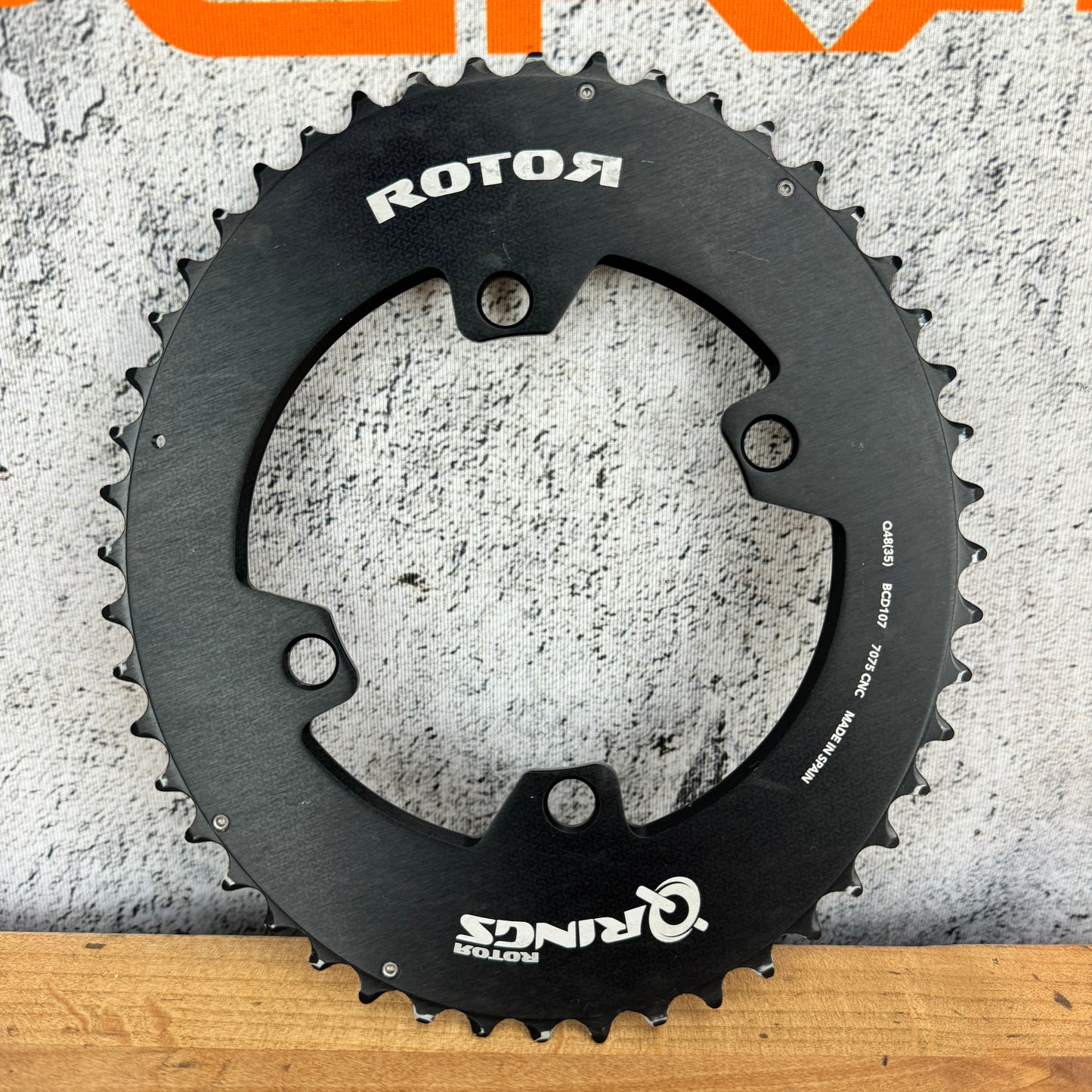 Rotor Q Rings 48/35t 4-Bolt 107BCD Pair Bike Chainrings 150g