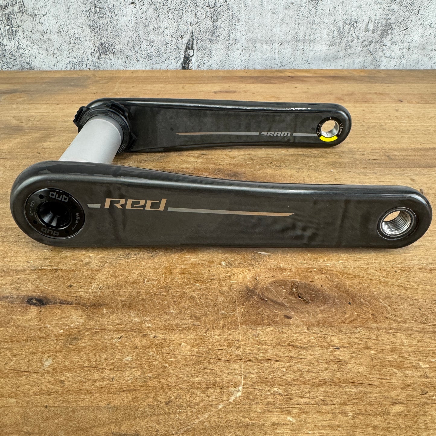 Low Mile! SRAM Red AXS E1 175mm Carbon 8-Bolt Crankset Crank Arms DUB SL 319g