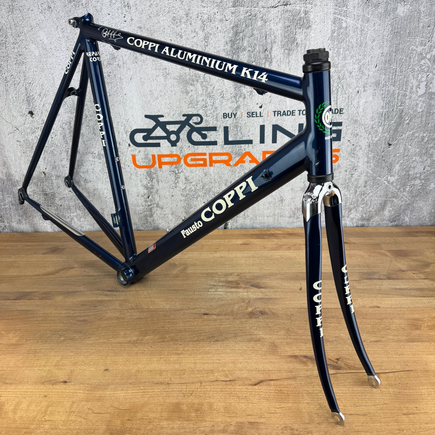 Vintage! Fausto Coppi K14 Reparto Corse Aluminum 54.5cm Rim Brake Frameset 700c