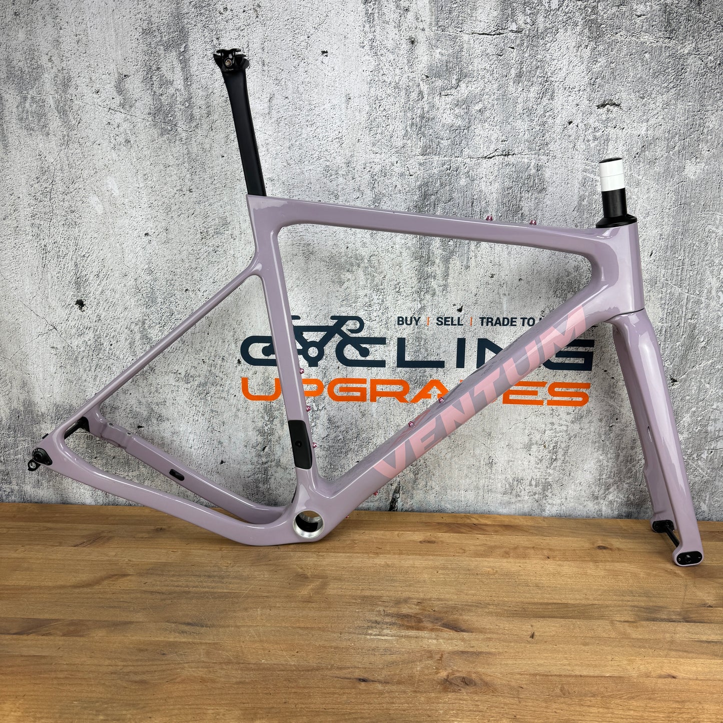 Low Mile! 2022 Ventum GS1 Lilac Medium Carbon Gravel Disc Frameset 700c 2091g