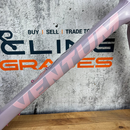 Low Mile! 2022 Ventum GS1 Lilac Medium Carbon Gravel Disc Frameset 700c 2091g