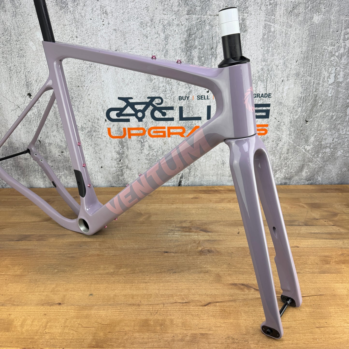 Low Mile! 2022 Ventum GS1 Lilac Medium Carbon Gravel Disc Frameset 700c 2091g