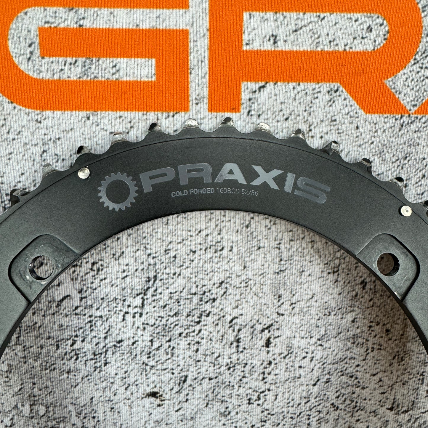 PraxisWorks LevaTime Cold Forged X-Ring 160/104 BCD 4-Bolt 52/36t Chainrings