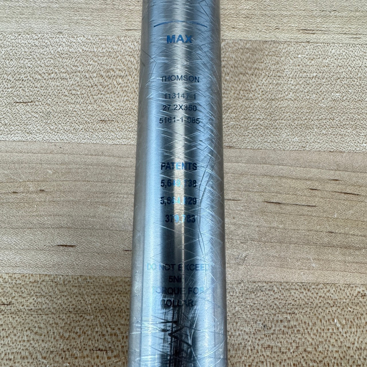 Thomson Elite Titanium Seatpost 27.2mm Zero Setback 350mm Bike Seatpost 253g