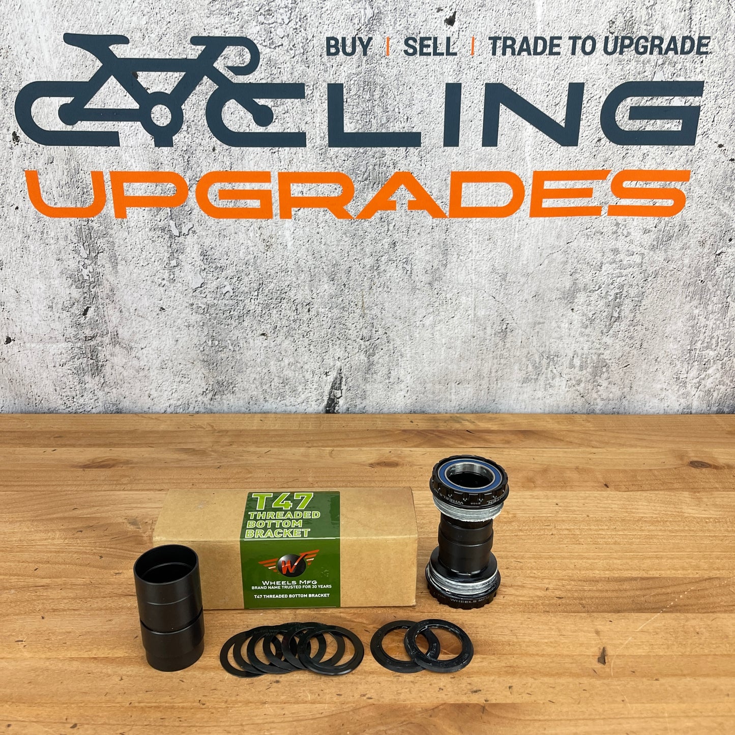 New! Wheels MFG T47-OUT-30 T47/68 Outboard 30mm Spindles Bike Bottom Bracket