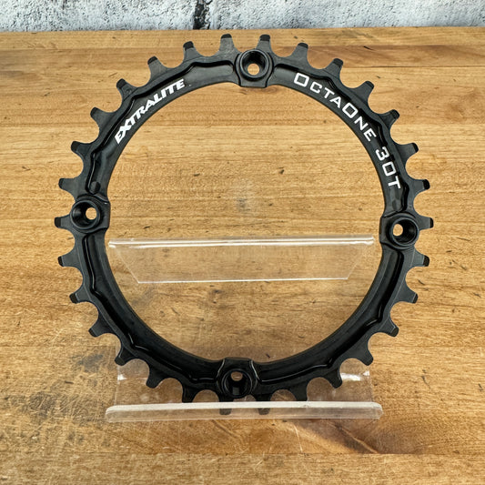 New! Extralite OctaOne 30t Narrow Wide 4-Bolt 104BCD Single Chainring 28g