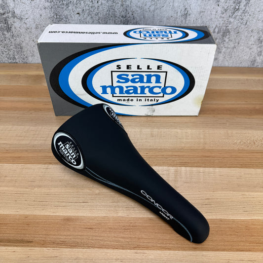 New! San Marco Concor Light 128mm 7x7mm Titanium Rails Bike Saddle 228g