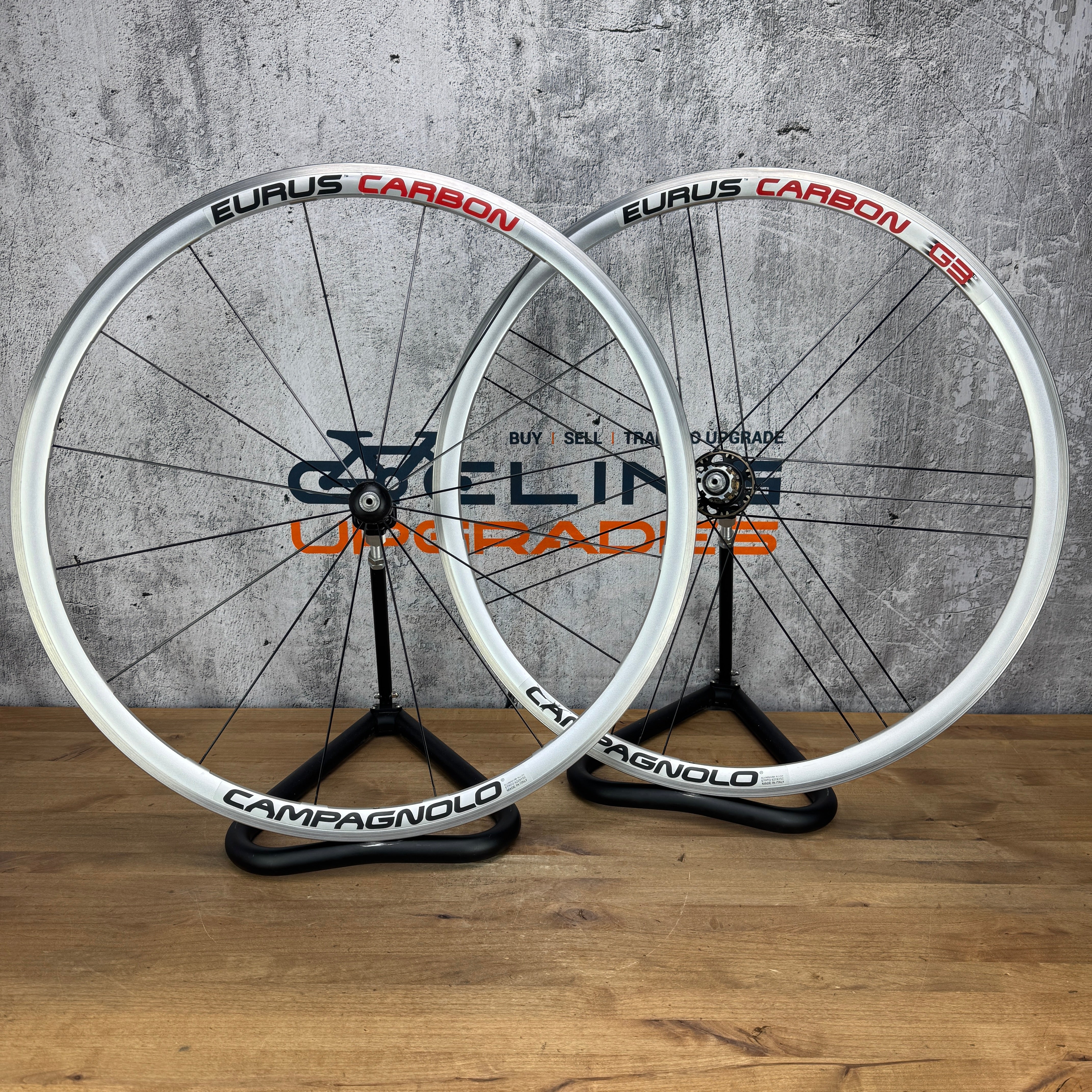 Campagnolo eurusクリンチャー　フロント Campagnolo Eurus Carbon G3 WH4-EUCRC Alloy Clincher Wheelset 700c