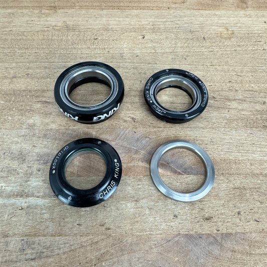 Chris King Inset i8 Black 44mm Headset 1 1/8" - 1 1/4" Tapered 123g