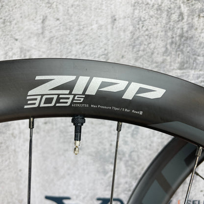 Zipp 303s Carbon Tubeless Hookless Road Bike Wheelset 700c Disc Brake 1537g