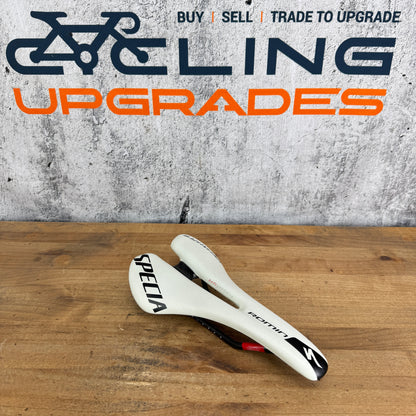 Low Mile! Specialized Romin Pro White 143mm 7x9mm FACT Carbon Rails Saddle 163g