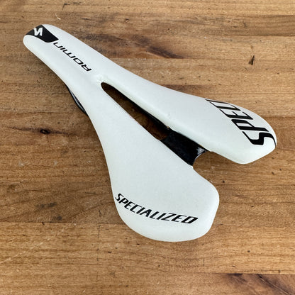 Low Mile! Specialized Romin Pro White 143mm 7x9mm FACT Carbon Rails Saddle 163g