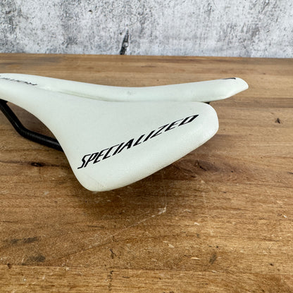 Low Mile! Specialized Romin Pro White 143mm 7x9mm FACT Carbon Rails Saddle 163g