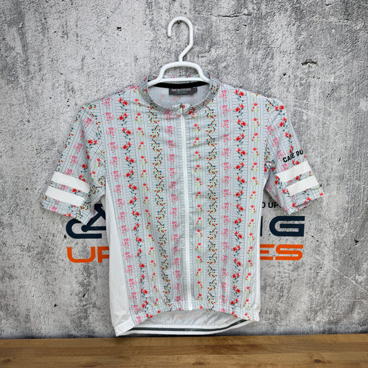 Cafe du Cycliste Floriane Printed Mesh Short Sleeve Men's Large Cycling Jersey