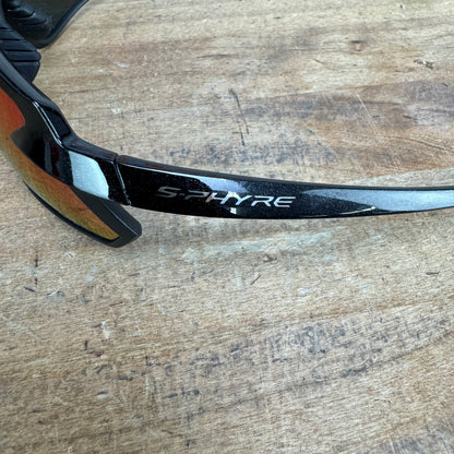 Shimano S-Phyre Black Cycling Sunglasses w/ Red/Clear Lenses & Case 29g